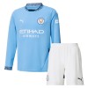 Original Trikotsatz Manchester City Heimtrikot 2024-25 Langarm Für Kinder